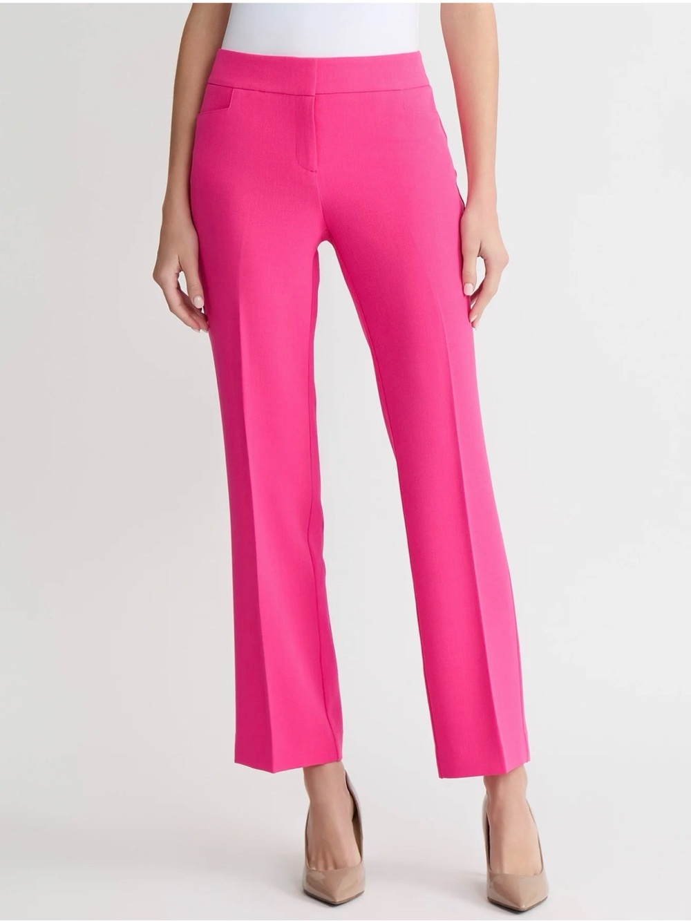 Kasper Lily Trouser Straight Leg Pink Size 14W NWT